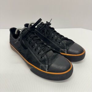 Harley-Davidson Roarke Black Orange Lace up Shoes D93197 Men's Size 10.5 Sneaker